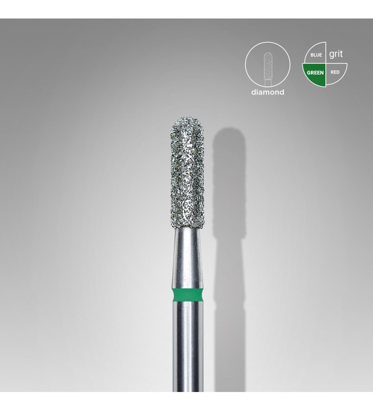 FRESA CON PUNTA DE DIAMANTE CILINDRO REDONDEADO VERDE - DIAMETRO 2,3 MM / PIEZA DE TRABAJO 8 MM