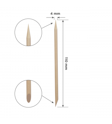 Palo De Naranjo Para Manicura 110 Mm (100 Pcs)