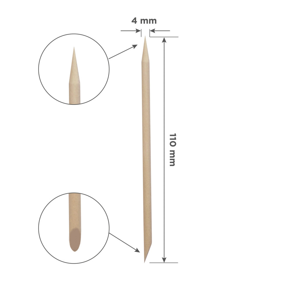 Palito De Naranjo STALEKS PRO Para Manicura, De Madera, 150 Mm.